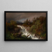 Cascade in Telemarken, Norway - Hermann Ottomar Herzog — framed artwork on a wall