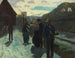 Gare de l'Ouest de Stuttgart au crépuscule - Hermann Pleuer — vista de la obra