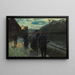 Gare de banlieue au clair de lune - Hermann Pleuer — framed artwork on a wall