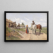 Encounter in front of the village - Hermann Reisz — framed artwork on a wall