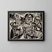 Fiesta del taller - Hermann Scherer — cuadro enmarcado en la pared