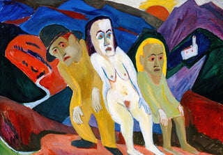 Hermann Scherer - Drei Menschen in Landschaft.webp
