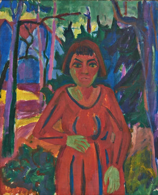 Hermann Scherer - Mdchen in rotem Kleid.webp