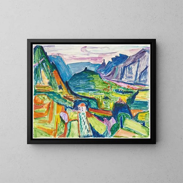 Paisaje tessino cerca de Chiasso - Hermann Scherer — cuadro enmarcado en la pared
