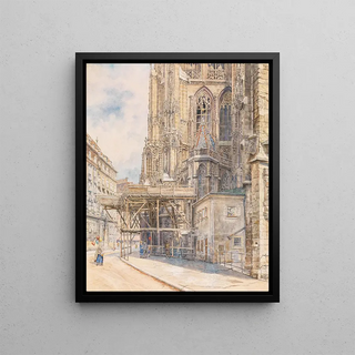 Hermann Schmidt - Stephansdom Sdturm mit Gerst.webp
