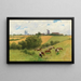 Herd of Animals in a Summer Landscape - Hermann Seeger — framed artwork on a wall