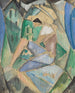 Figura cubista con casas - Hermann Stenner — vista de la obra