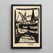 París Torre Eiffel con puente sobre el Sena - Hermann Stenner — cuadro enmarcado en la pared