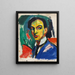 Sketch for a self-portrait - Hermann Stenner — framed artwork on a wall