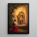 Apparition of Saints Catherine and Michael to Joan of Arc - Hermann Stilke — framed artwork on a wall