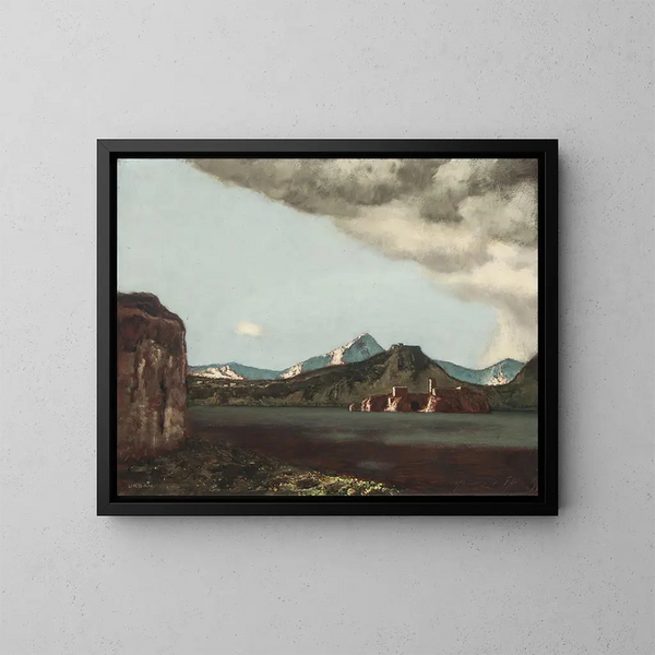 Sirocco en el lago de Garda - Hermann Urban — cuadro enmarcado en la pared