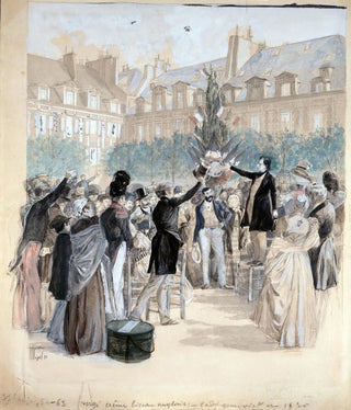 Hermann Vogel - Victor Hugo plantant larbre de la libert place Royale en 1848.webp