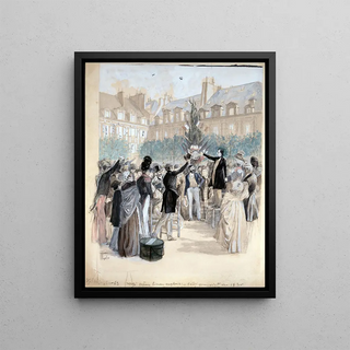Hermann Vogel - Victor Hugo plantant larbre de la libert place Royale en 1848.webp