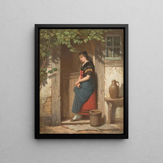 Hermann Werner - Girl under vine tendrils.webp