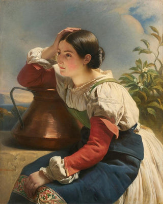 Hermann Winterhalter - Italian Girl at a Fountain.webp