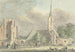 Church and Ruin of the Abbey at Rijnsburg - Hermanus Petrus Schouten — artwork view