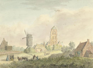 Hermanus Petrus Schouten - Kerk van het dorp Westkapelle in Zeeland.webp