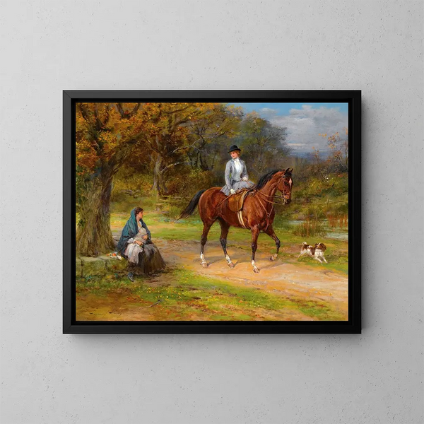 Poverty and Privilege - Heywood Hardy — framed artwork on a wall