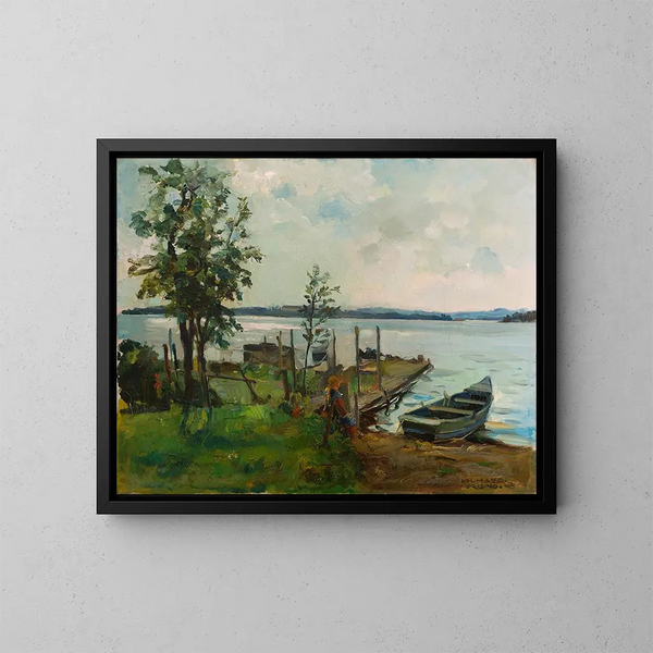 On the Island of Women - Hiasl Maier-Erding — framed artwork on a wall