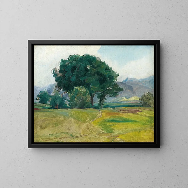 Tree Group in the Harrasser Bog - Hiasl Maier-Erding — framed artwork on a wall