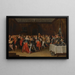 Interior scene with elegant figures at a wedding - Hieronymus Francken II — framed artwork on a wall