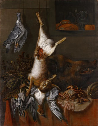 Hinrich Stravius - Hunting Still Life With A Hare.webp