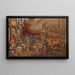 L'Empereur dans la Halle aux Draps de Sukiennice parmi le peuple de Cracovie - Hipolit Lipiński — framed artwork on a wall