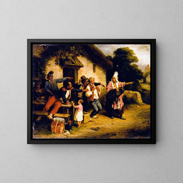 L'ivrogne - Hippolyte Bellangé — cuadro enmarcado en la pared