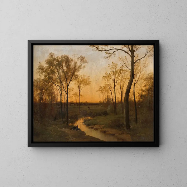 Atardecer - Hippolyte Camille Delpy — cuadro enmarcado en la pared