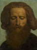 Cabeza de hombre barbudo - Hippolyte Flandrin — vista de la obra