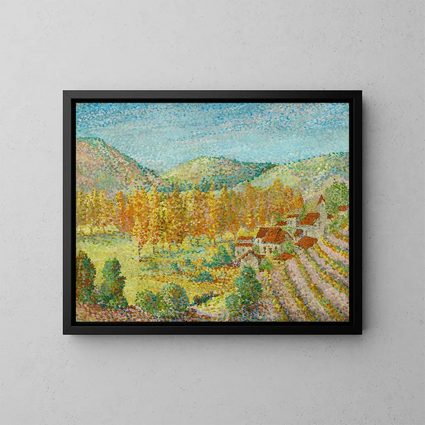 Viñedo en el sur de Francia - Hippolyte Petitjean — cuadro enmarcado en la pared