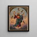 Christ in Majesty painting with black and white putti - A. Hoen & Co.. — framed artwork on a wall