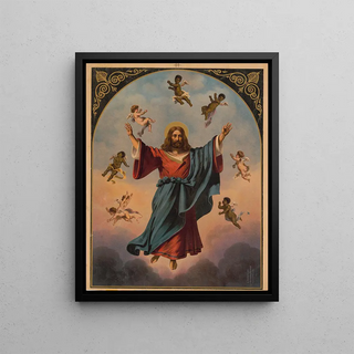 Hoen - Christ in majesty with black and white putti.webp