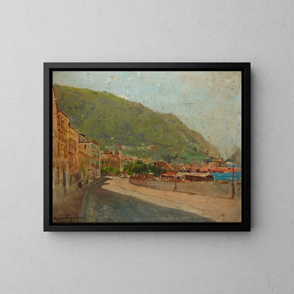 Castelmare de Castellamare - Holger Hvitfeldt Jerichau — framed artwork on a wall