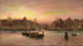 Parti de Nyhavn visto desde la plaza comercial groenlandesa después de la puesta del sol - Holger Lübbers — vista de la obra
