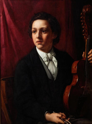 Holger Roed - A young musician with her violin Portrait of Ms Rung 18541914.webp