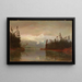 A lake in the northern woods - Homer Dodge Martin — framed artwork on a wall
