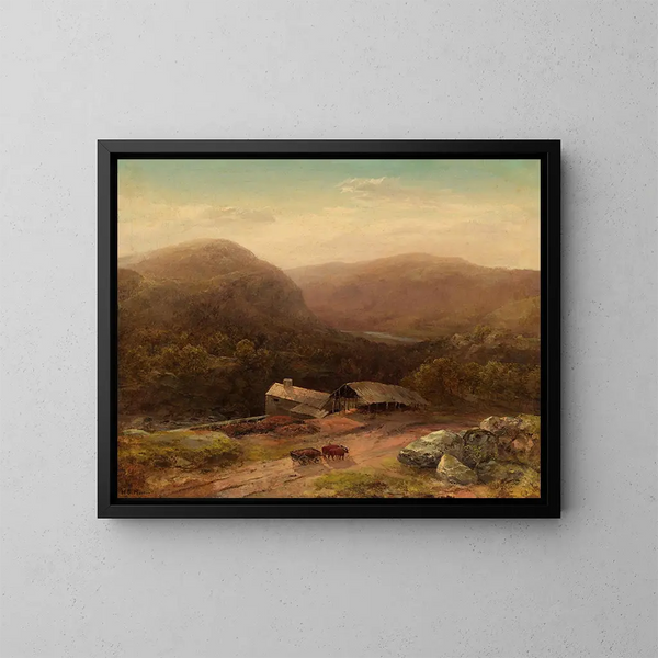 En el valle de Housatonic - Homer Dodge Martin — cuadro enmarcado en la pared