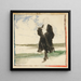 a man in a landscape - Edwin Austin Abbey — framed artwork on a wall