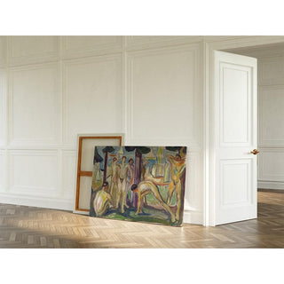 Hommes nus dans un paysage - Edvard Munch | Reproduction Tableau Décoration murale affiche copie