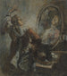 Actor posing in front of a mirror - Honoré Daumier — artwork view