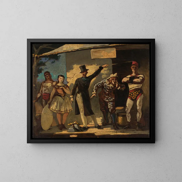 Los Saltimbanquis - Honoré Daumier — cuadro enmarcado en la pared