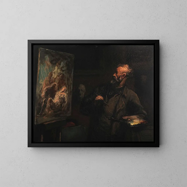 La mise au tombeau - Honoré Daumier — cuadro enmarcado en la pared