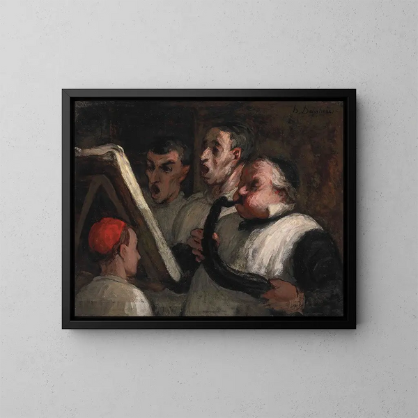 El Lutrin - Honoré Daumier — cuadro enmarcado en la pared