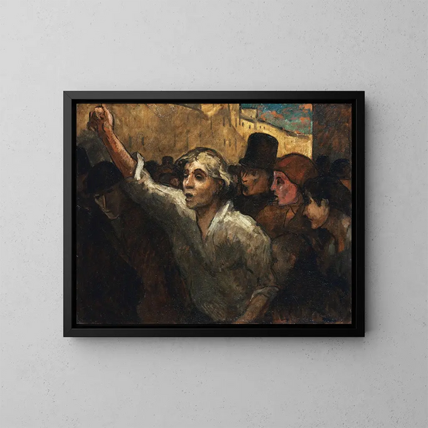 La Révolte - Honoré Daumier — cuadro enmarcado en la pared