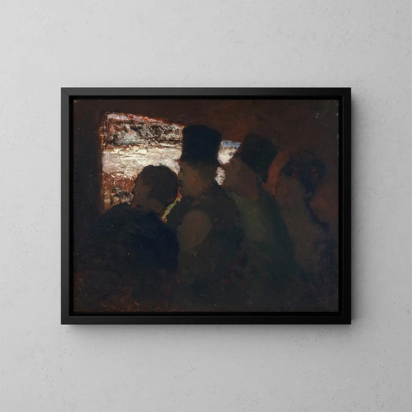 público de teatro - Honoré Daumier — cuadro enmarcado en la pared
