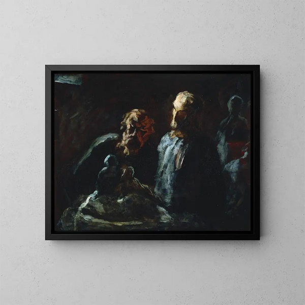 Dos escultores - Honoré Daumier — cuadro enmarcado en la pared