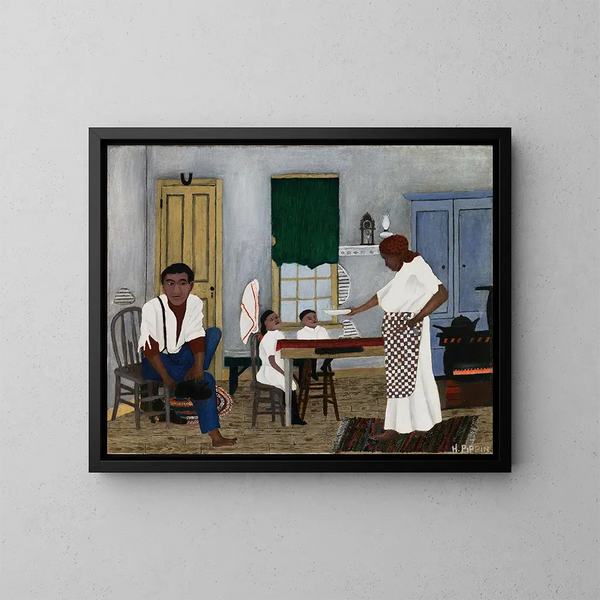 Breakfast on Sunday Morning - Horace Pippin — framed artwork on a wall