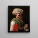 Retrato de un mameluco llamado Roustam Raza - Horace Vernet — cuadro enmarcado en la pared