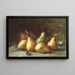 Peras - Hubert Bellis — cuadro enmarcado en la pared